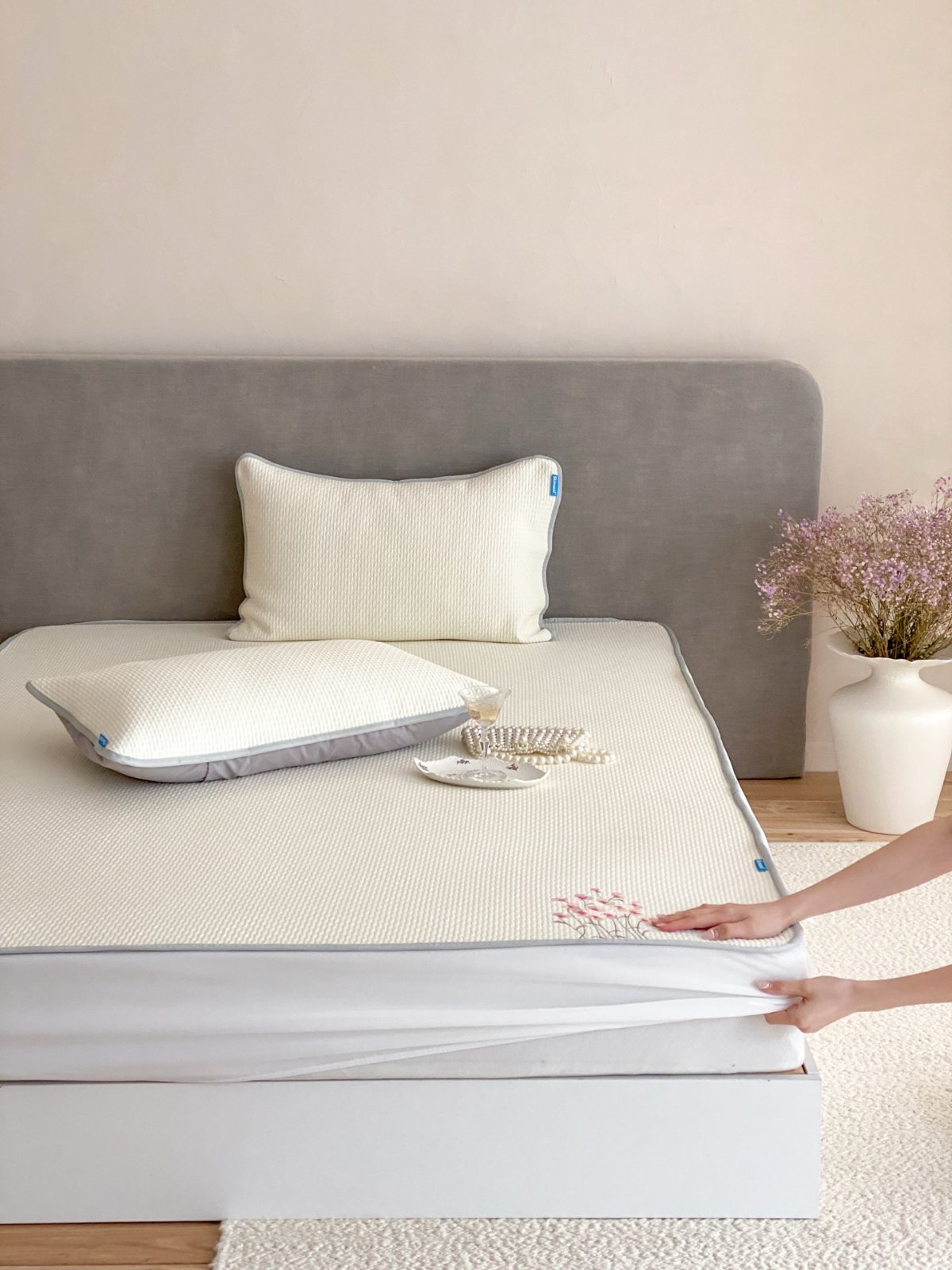 Summer Mat Fitted Sheet 3-Piece Set, Polyethylene Blend Mat Fabric - [Size/Color] / SKU KDBG160000
